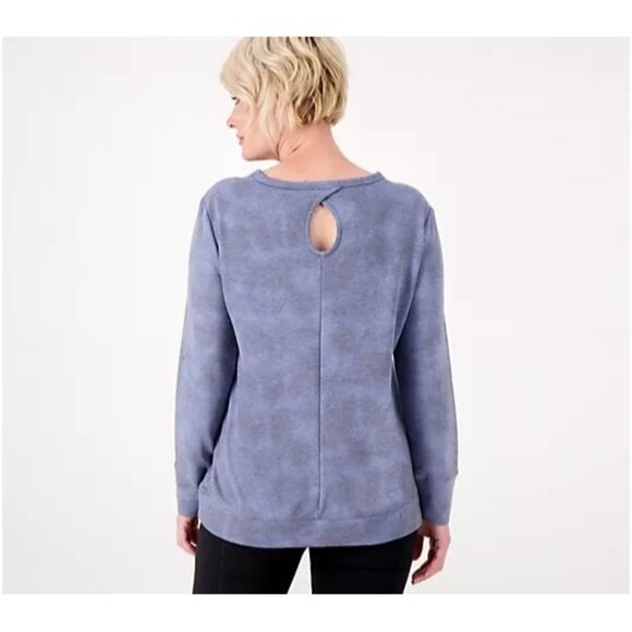 Fit 4 All by Carrie Wightman Tye Dye Teardrop Back Pullover Size XS Twilight NEW - Picture 6 of 6